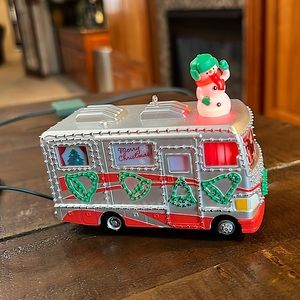 EUC Hallmark Crazy Christmas Camper Magic Cord Light and sound ornament 2016